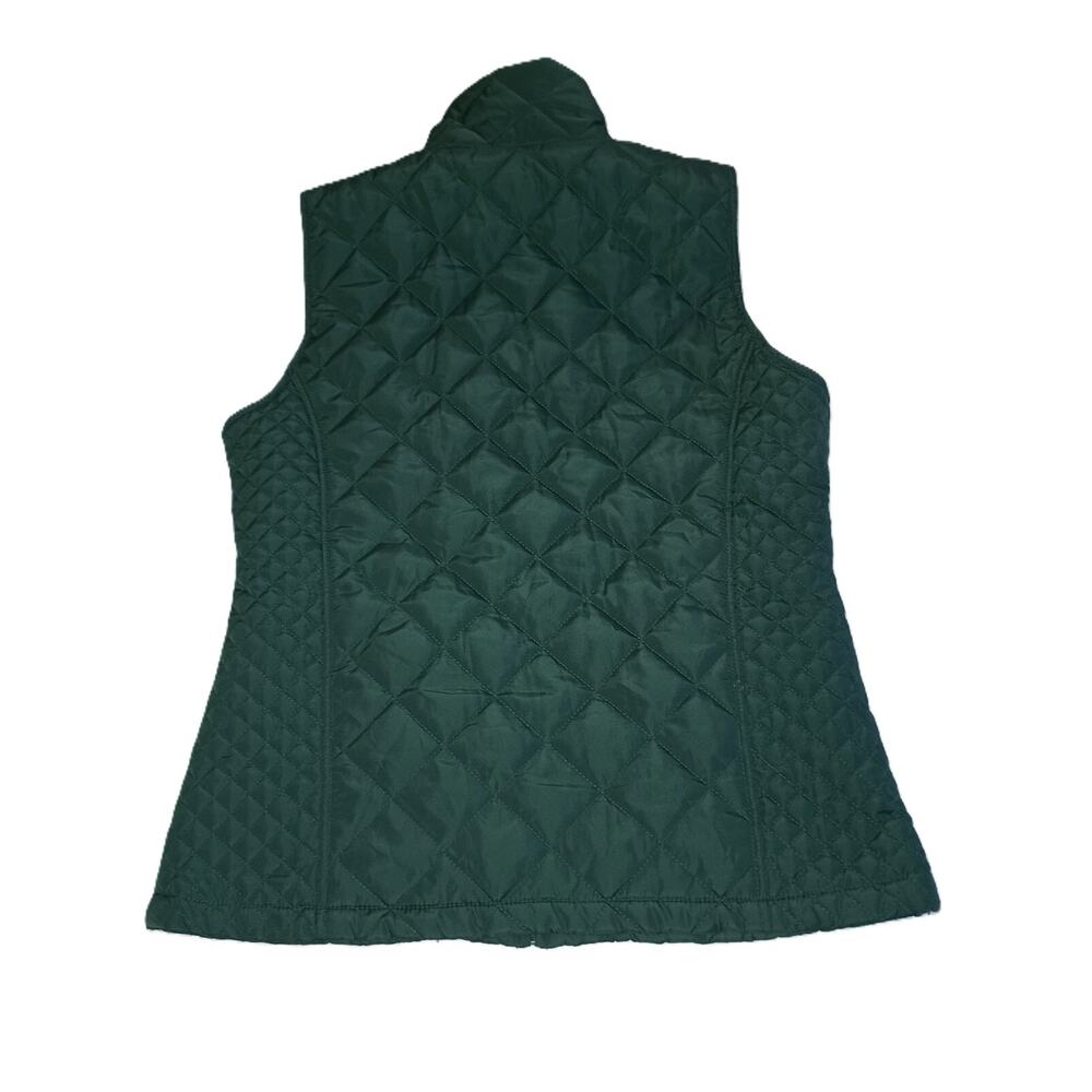 Keren Hart Women's Quilted Puffer Vest Full Zip Outdoor Green Size Small W001 - Picture 2 of 7